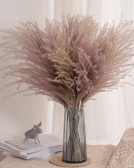 15PCS Buddha Dust Reed 55-60cm Pampas Grass Natural Dry Flower Bunch Decor Accesories For Home Party Wedding Decoration