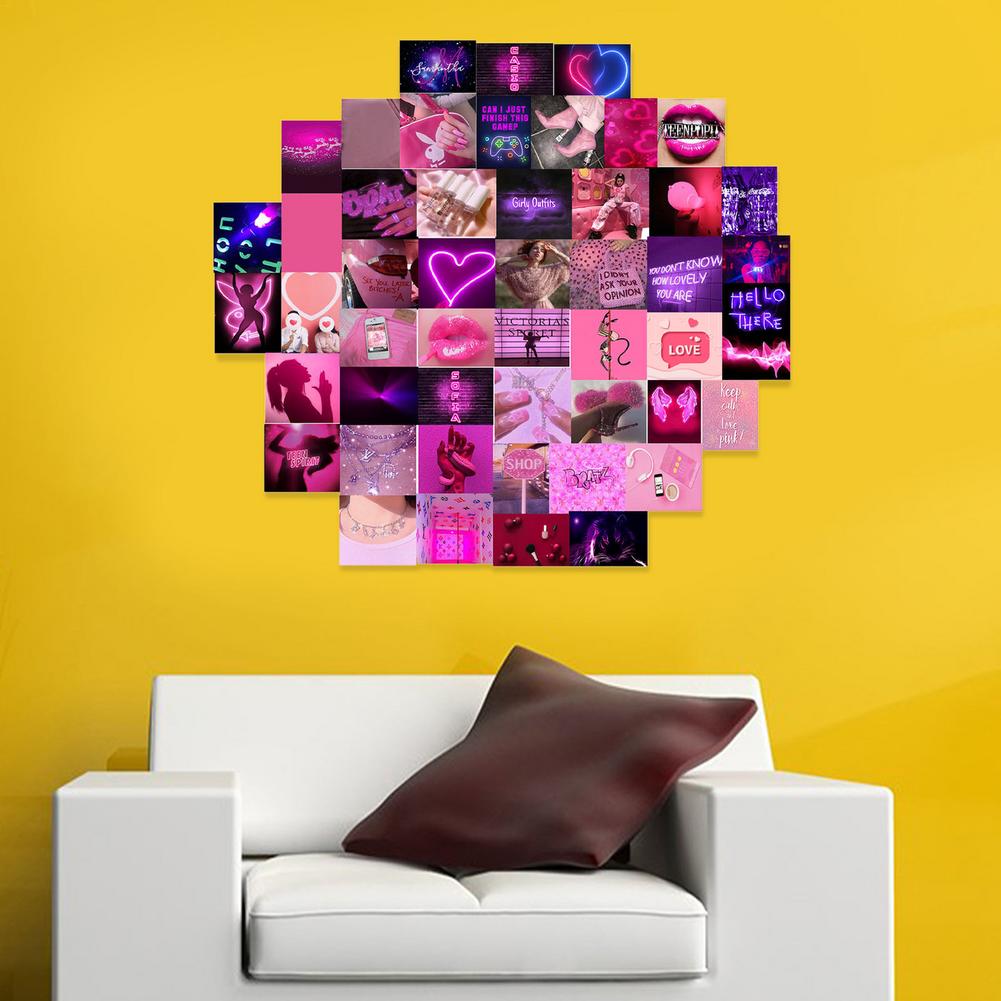 50PCS Wall Collage Kit Exqusite Aesthetic Posters Art Print Warm Color Decor Photo Bedroom Room Decoration Dorm Poster For Girl - Image 5