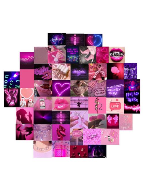 50Pcs Pink Aesthetic Picture For Wall Collage Print Kits Warm Color Room Decor For Girls Wall Art Prints For Bedroom Dorm Poster - Image 3