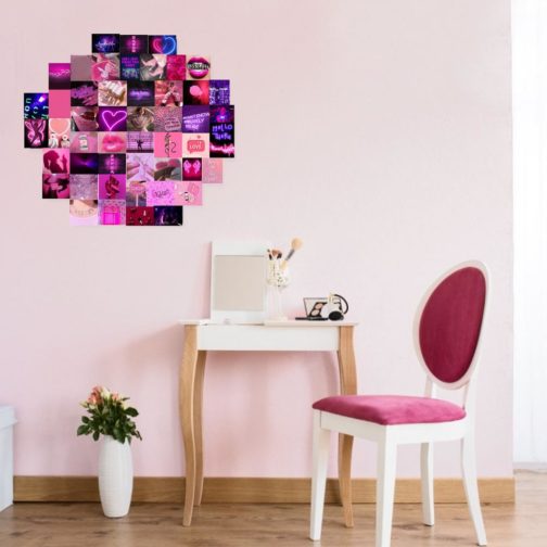 50Pcs Pink Aesthetic Picture For Wall Collage Print Kits Warm Color Room Decor For Girls Wall Art Prints For Bedroom Dorm Poster - Image 4