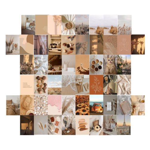 50Pcs Pink Aesthetic Picture For Wall Collage Print Kits Warm Color Room Decor For Girls Wall Art Prints For Bedroom Dorm Poster