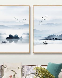 Home Decoration Painting Designs Art Prints Wall Art Canvas Chinese Ink Landscape Painting Art Print On Canvas