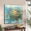 Framed Handmade Colorful Abstract Canvas
