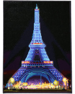 LED Eiffel Tower diamond painting part with attached diamond 3D special shape diamond painting