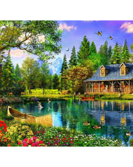 Interior decoration fashion artwork adult children landscape Diy square diamond painting (01 40*50cm)