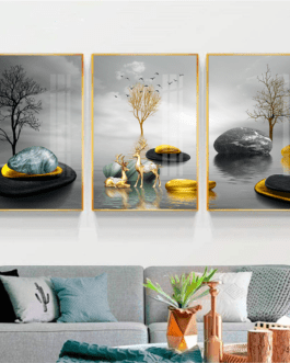 3 piece canvas wall art Crystal Porcelain Painting Landscape Wall Art Oil Painting art sets animal canvas painting