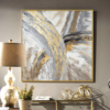 75x75cm Handmade Gold Framed Gold color Modern Decoration Wall Art on canvas