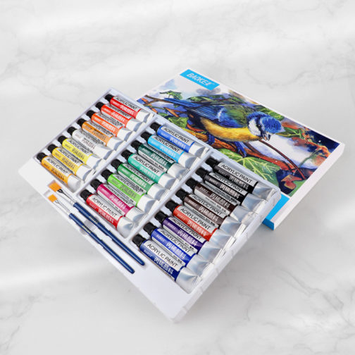 24 Colors Painting Drawing Canvas Wood Ceramic Fabric Non Toxic acrylic paints