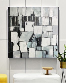 Hot Sale & High Quality Home Goods Impressionist Style Wall Art Oil Painting On Canvas (Dark Gray 80*80cm)