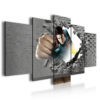 Wholesale 3D Print Framed 5 Panel Abstract Wall Decor Art Painting For Kid Room