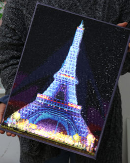 LED Eiffel Tower diamond painting part with attached diamond 3D special shape diamond painting