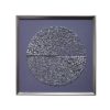 Hand-made Silver Natural Stone Wall Art Painting with Frame
