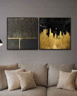 2 panel decor home decor abstract metal black and white painting wall art