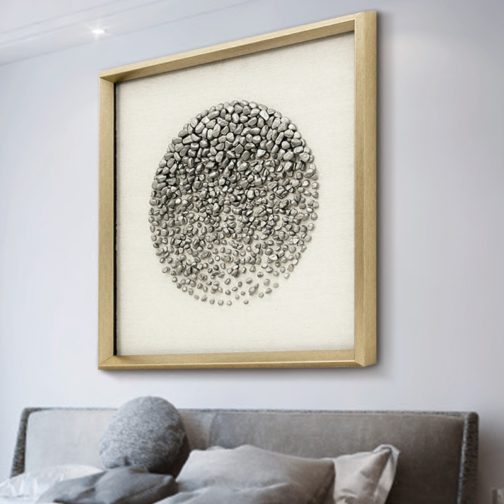 Handmade Wall Art 3D Stone Shadow Box Frame for home decoration