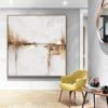 Modern Framed Handmade Square Gold Abstract Art Canvas Painting for Decoration