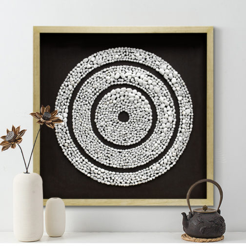 Handmade Wall Art 3D Stone Shadow Box Frame for home decoration
