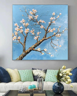 3d Wall Art Decoration Handpainted Landscape Impression Oil Painting Frame Picture (as picture canvas 80*80cm)