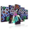 Other Home Decor Low MOQ National Design 5 Panel Print Painting Wall Art Canvas
