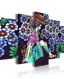 Other Home Decor Low MOQ National Design 5 Panel Print Painting Wall Art Canvas