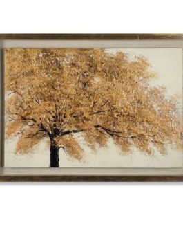 Golden Tree Shadow Box Wall Art Painting