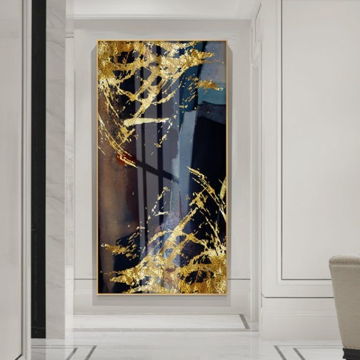 Factory Wholesale Newest Design Printed Glass Frame Wall Decor Abstract Canvas Painting Artwork Hot Sale