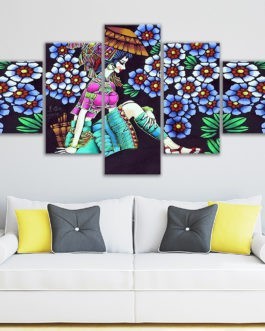 Other Home Decor Low MOQ National Design 5 Panel Print Painting Wall Art Canvas