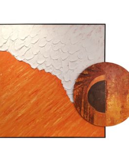 Special and unqie strected modern decoration pop wall art painting thick textured warm color for dining room and living room