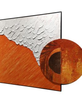 Special and unqie strected modern decoration pop wall art painting thick textured warm color for dining room and living room