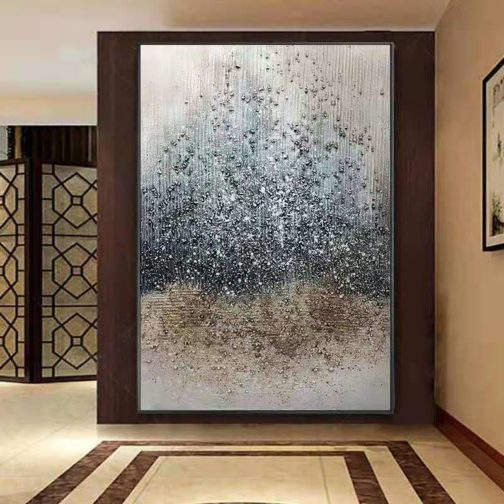 100% Handmade Oil Painting Modern abstract 3D Thickness Oil Pure White Home Decorative Painting For Living Room