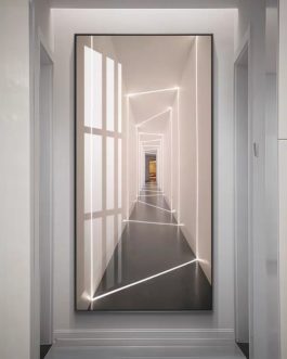 Hotel Artwork Model Room Minority Wall Painting Geometric Space Abstract Architectural Decoration Print