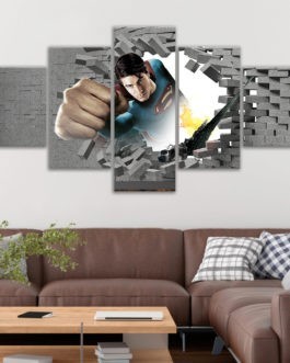 Wholesale 3D Print Framed 5 Panel Abstract Wall Decor Art Painting For Kid Room