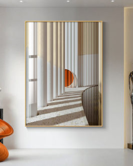 Hotel Artwork Model Room Minority Wall Painting Geometric Space Abstract Architectural Decoration Print