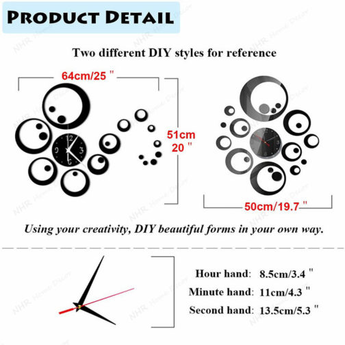 Fashion All-Match Wholesale Diy Wall Clock Silent Quartz