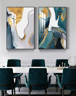 Abstract luxury art hotel painting modern living room crystal porcelain painting home goods wall art