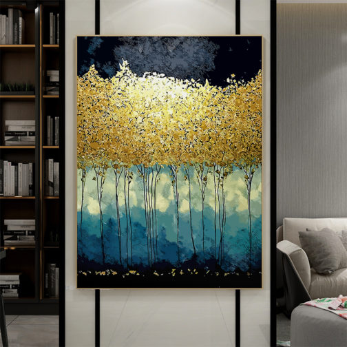 canvas printing service custom living room wall art modern abstract painting with gold