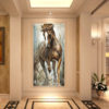 Handmade Oil Paintings Colorful Horse Large Abstract Painting Animal Print Canvas Wall Art Home Decor